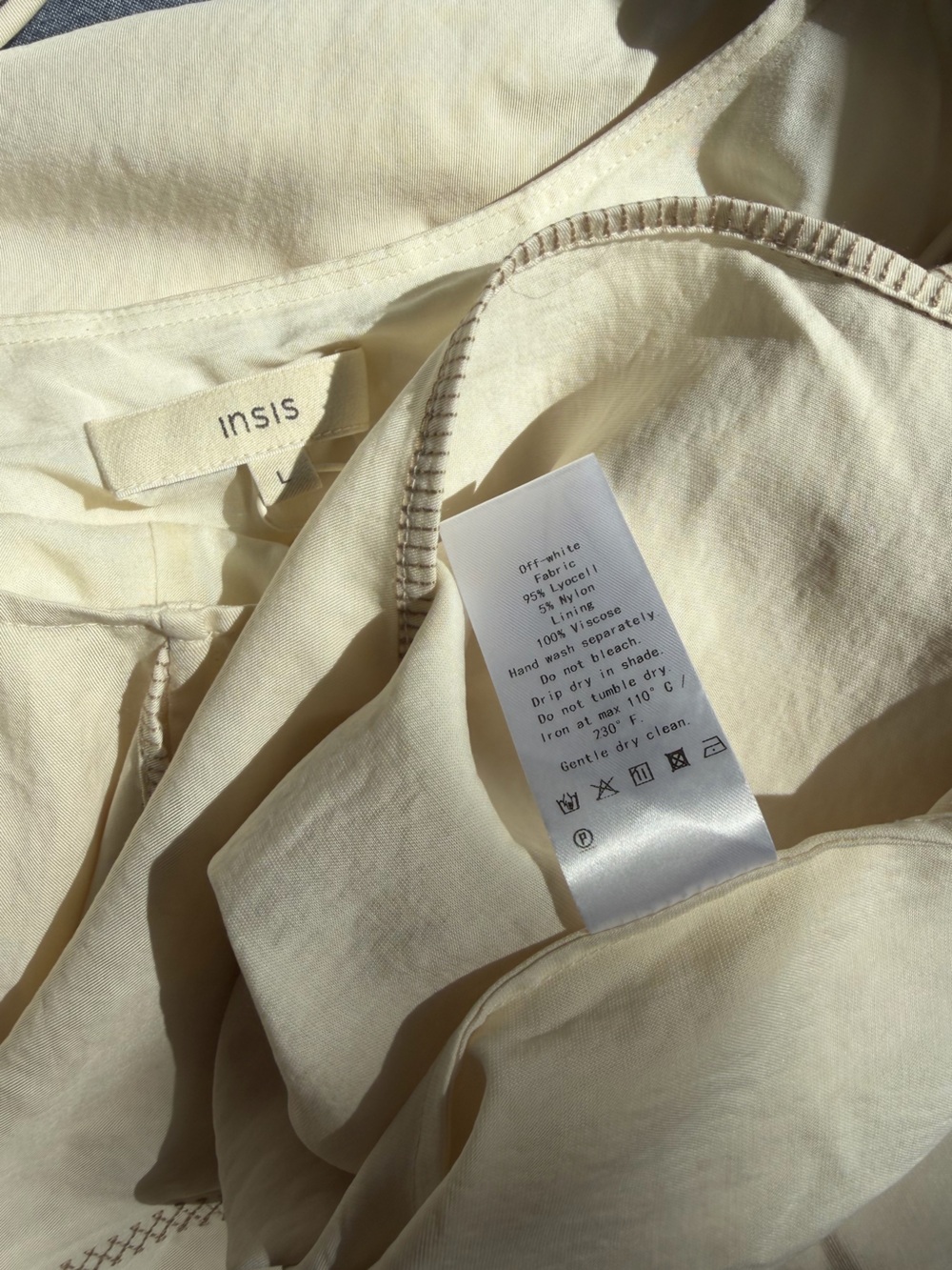 NWT Insis Embroidered Panel Dress in Off White - Picture 10 of 10